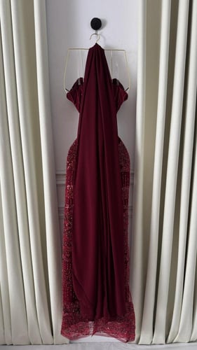 فستان سهره برغندي