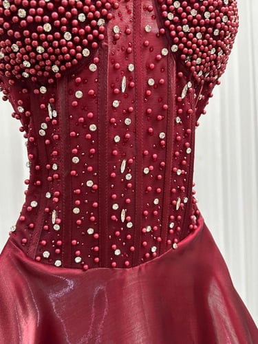 فستان سهره برغندي