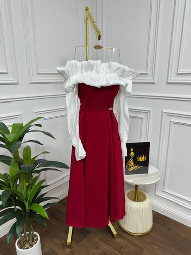 فستان راقي احمر