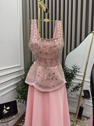 فستان سهره راقي تطريز يدوي