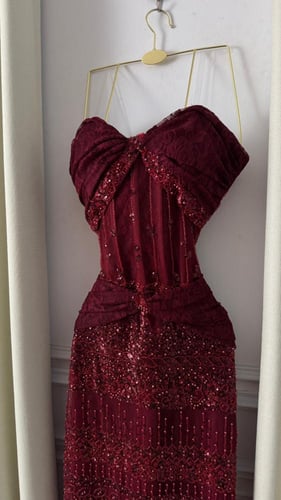 فستان سهره برغندي