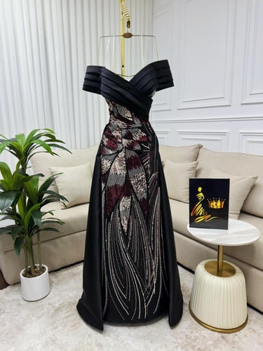 فستان سهره مطرز راقي