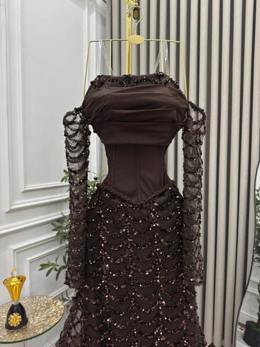 فستان سهره بني راقي