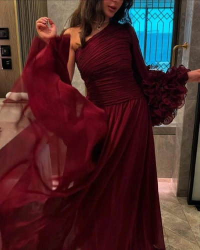 فستان ناعم سهرة عودي