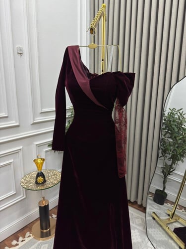 فستان سهره مخمل كوري