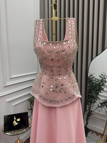 فستان سهره راقي تطريز يدوي