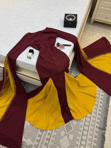 جلابية وطني عسيري مطرز