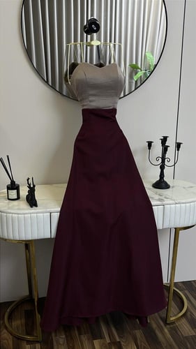 فستان بجاكت تطريز يدوي