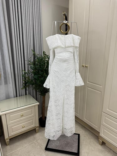 فستان ريناد دانتيل ابيض