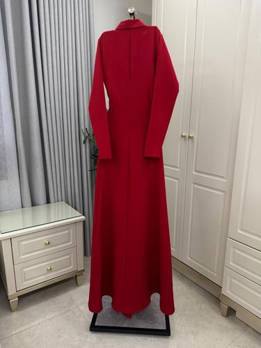 فستان ناعم لف احمر