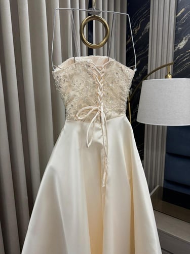 فستان ميار مطرز دبل كلوش