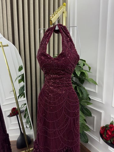 فستان سهره برغندي