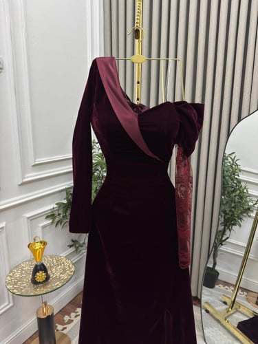 فستان سهره مخمل كوري