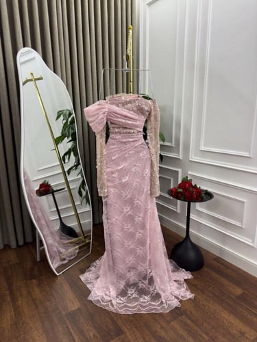 فستان سهره دانتيل مطرز