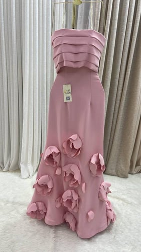 فستان سهره ورد كبير بنك