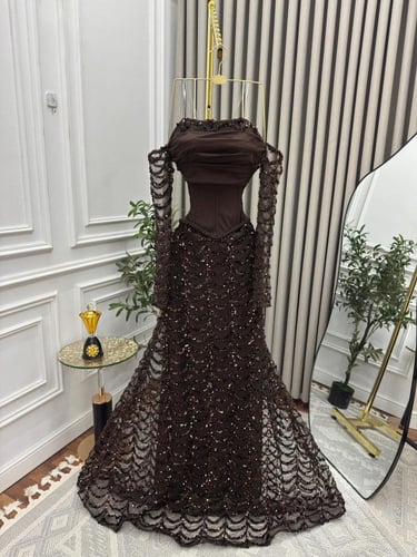 فستان سهره بني راقي