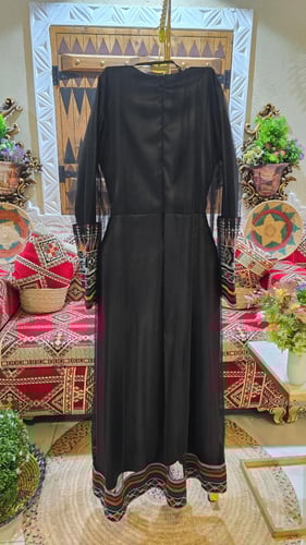 جلابية وطني قطعتين عسيري اسود