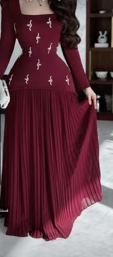 فستان سهره ناعم عودي