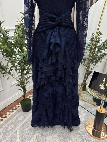 فستان سهره تل كحلي