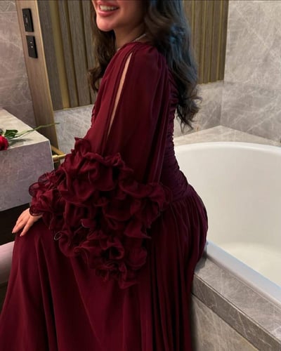 فستان ناعم سهرة عودي