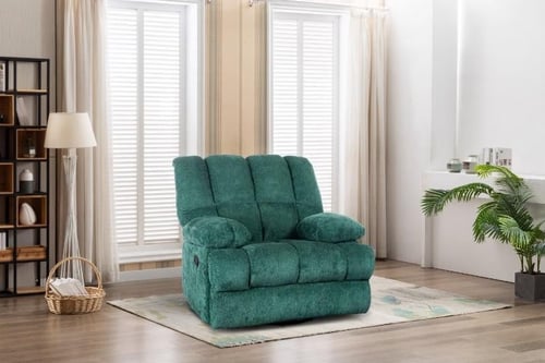 كرسي استرخاء صيني هزاز ودوار اللون الاخضر