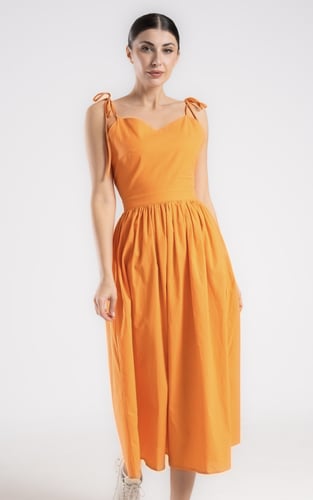 Flora Dress - Orange