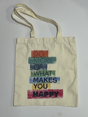 حقيبة توت باق بعبارة ملهمة