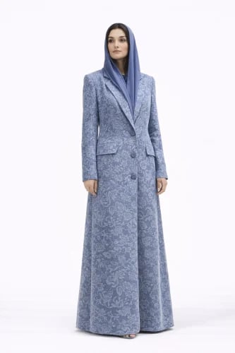 Floral Denim Abaya