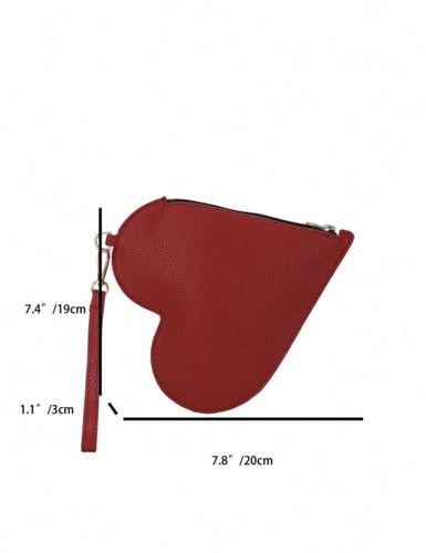 عيدية شنطة جلد شكل قلب