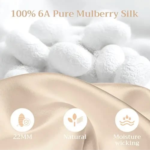 غطاء وسادة حرير التوت 100٪أبيض مخدات حرير