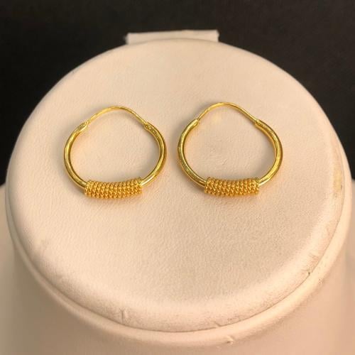 حلق دائري مجدول وسط