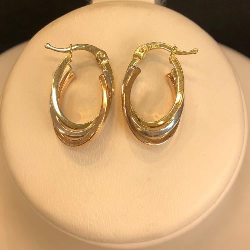 حلق دائري بيضاوي ثلاث الوان