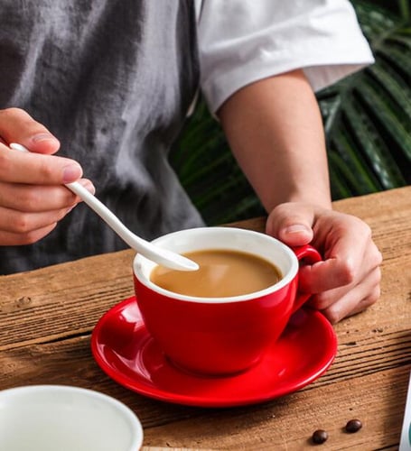 أكواب كابتشينو سيراميك ملونة