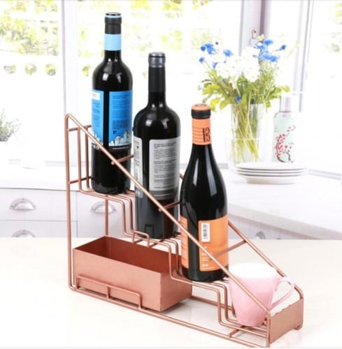 حامل أكواب معدني منظم زجاجات السيرب