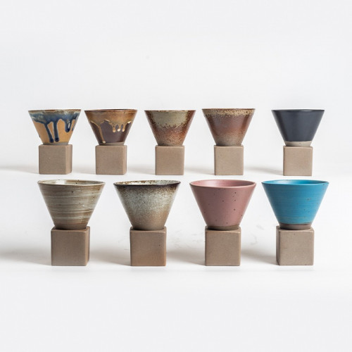 كوب سيراميك مع قاعدة تثبيت 180 مل