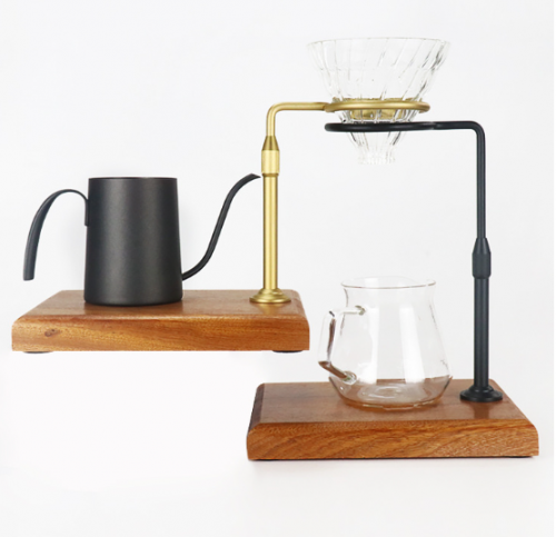 استاند تقطير V60 قابل للتعديل مع قاعدة خشبية