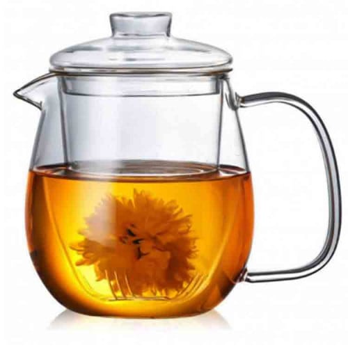 ابريق شاي واعشاب زجاجي
