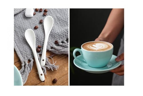 أكواب كابتشينو سيراميك ملونة