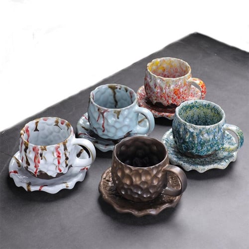 كوب قهوة مختصة سيراميك ملون 280 مل