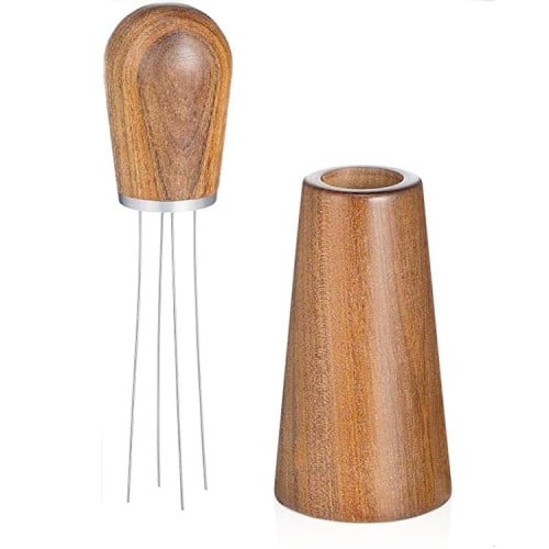 مفكك تكتلات القهوة مع غطاء خشبي فاتح