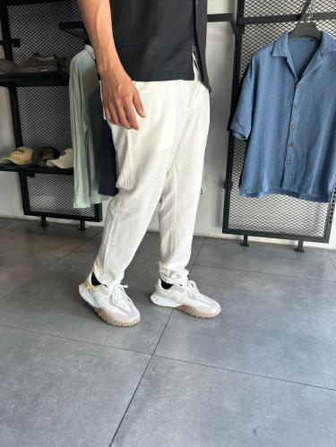 بنطلون كتان رجالي ابيض p1423