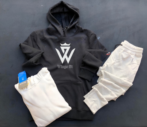 طقم شتوي قطني بلوفر + بنطلون