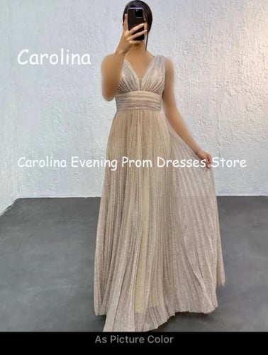 فستان سهرة نسائي من الشيفون بتصميم عصري وأنيق