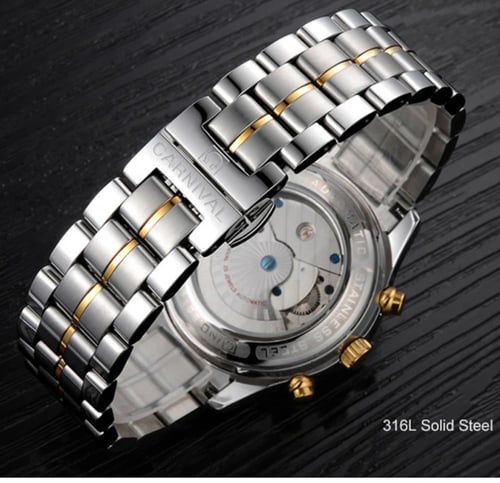 كرنفال-الأصلي توربيون ساعة للرجال ، مقاوم للماء ،...