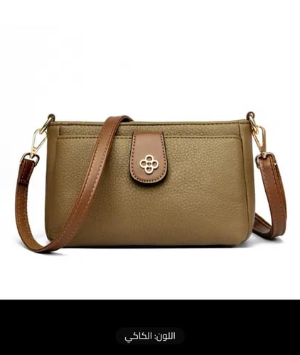 ‎حقيبة أم جلدية محمولة متعددة الطبقات ذات سعة كبير...