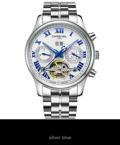 كرنفال-الأصلي توربيون ساعة للرجال ، مقاوم للماء ،...