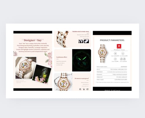 ساعة نسائية فاخرة ماركة OLEVS الميكانيكية التلقائي...