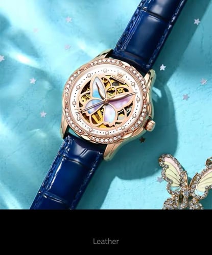 ساعة نسائية فاخرة ماركة OLEVS الميكانيكية التلقائي...