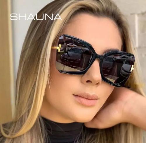 نظارات شمسية نسائية على شكل فراشة كبيرة الحجم من S...