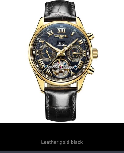 كرنفال-الأصلي توربيون ساعة للرجال ، مقاوم للماء ،...